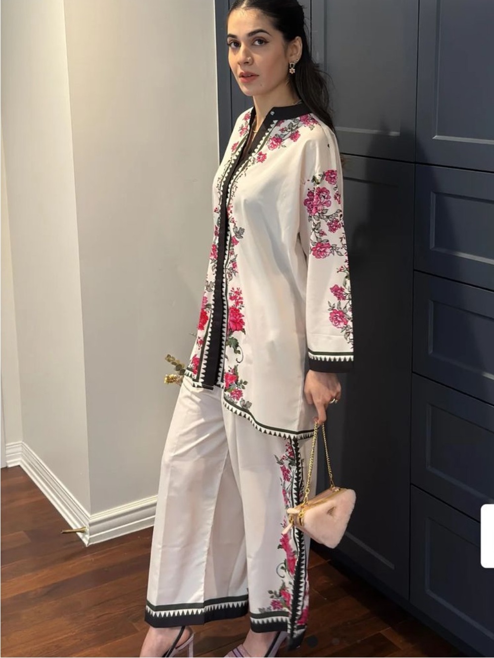 Elegant Floral Cord Set